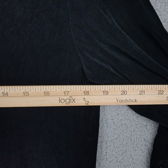 CHICO'S TRAVELERS Black Button Down Shirt Blouse Top Size 1 - Picture 6 of 11